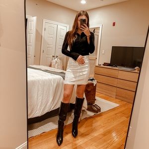 Harper Heritage (Francesca’s) White Denim Skirt!